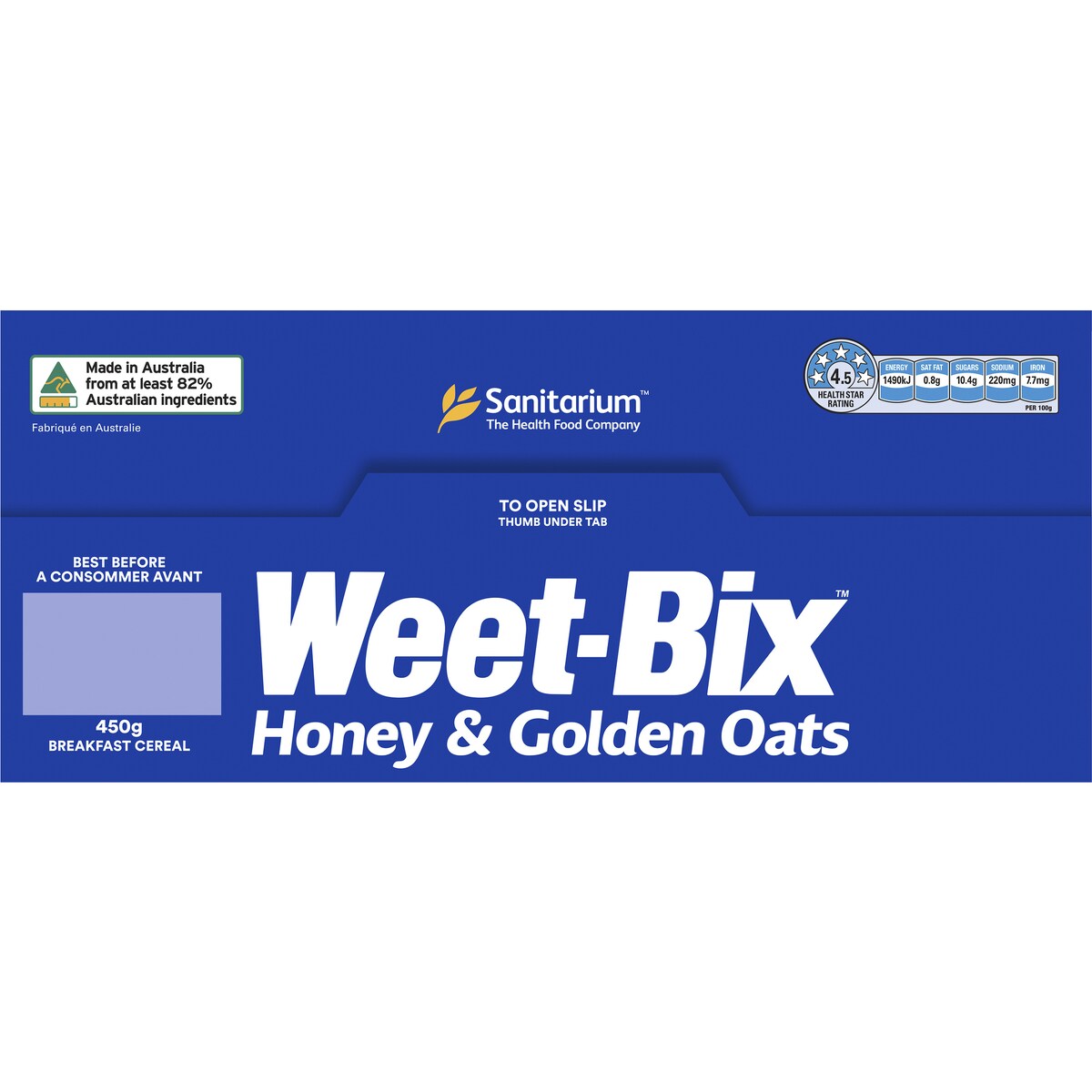 Weet-bix Honey & Golden Oats 450g