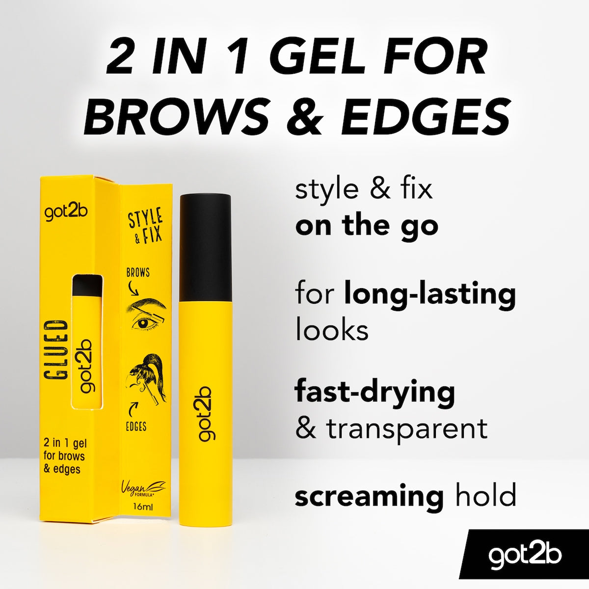 Got2b Glued 4 Brows & Edges Hair Wand 16ml