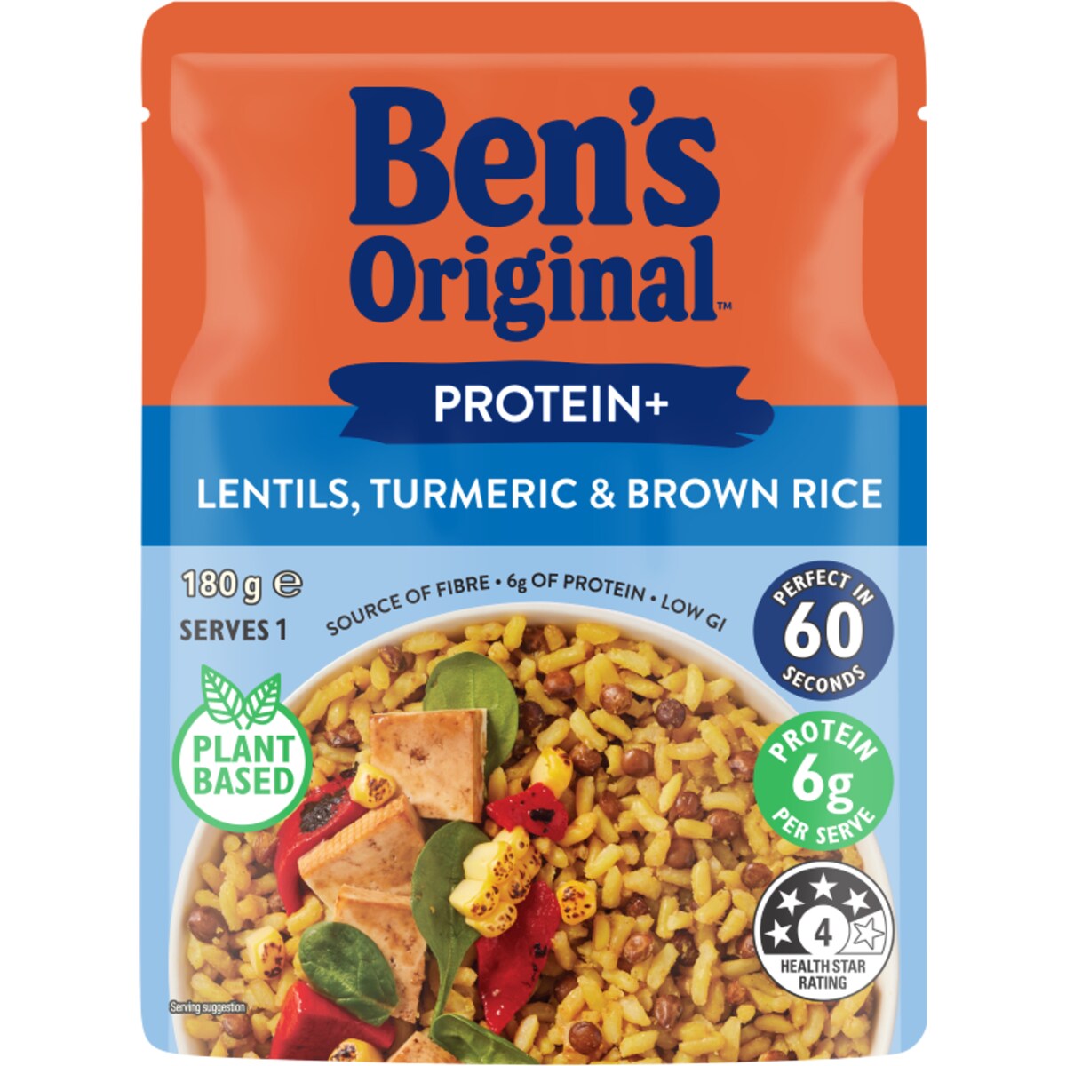 Ben's Original Protein+ Lentils, Turmeric & Brown Rice 180g