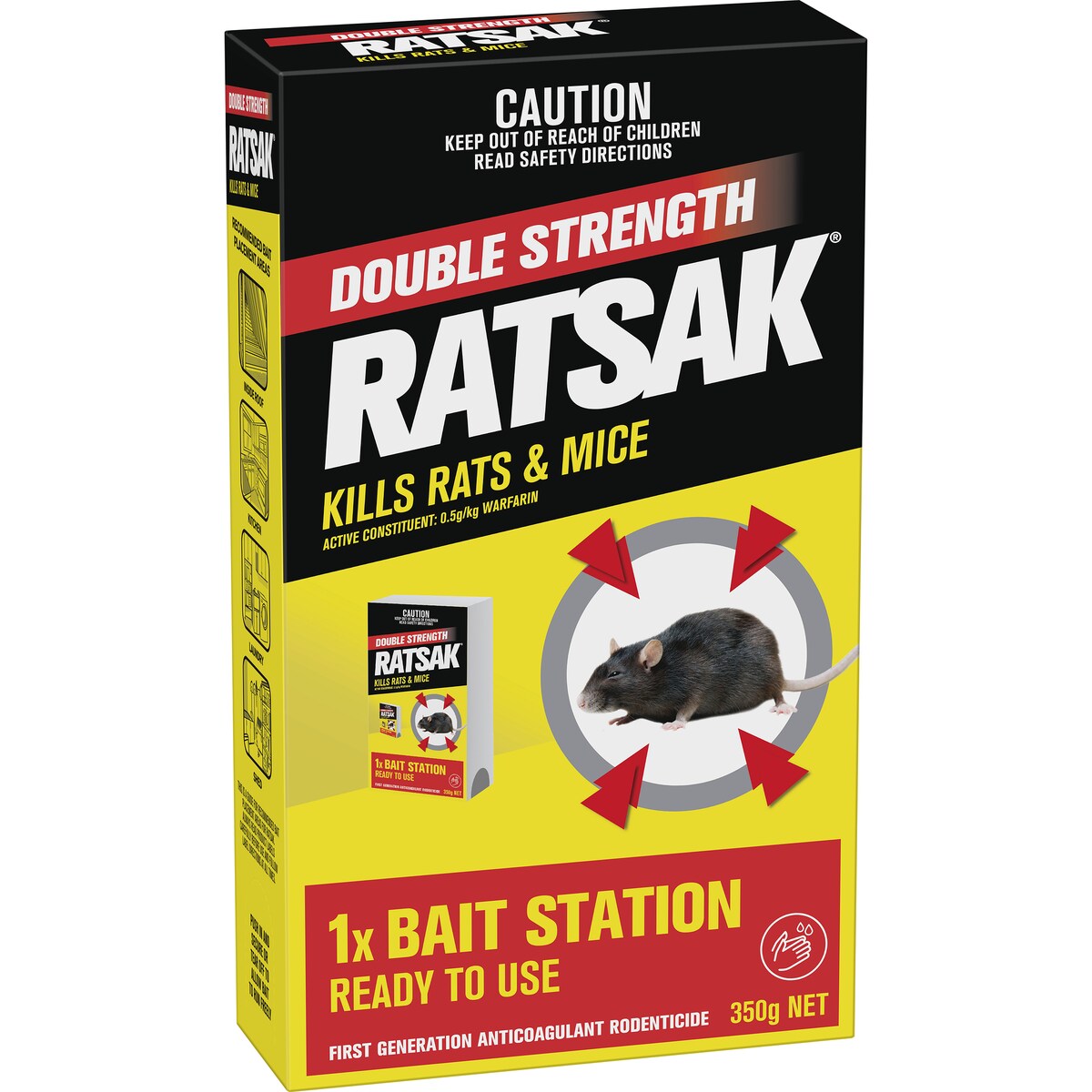 Ratsak Rat & Mouse Baits Double Strength 350g