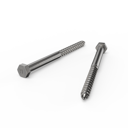Zenith Hex Head Coach Screws - M10 x 150mm - Stainless Steel 304