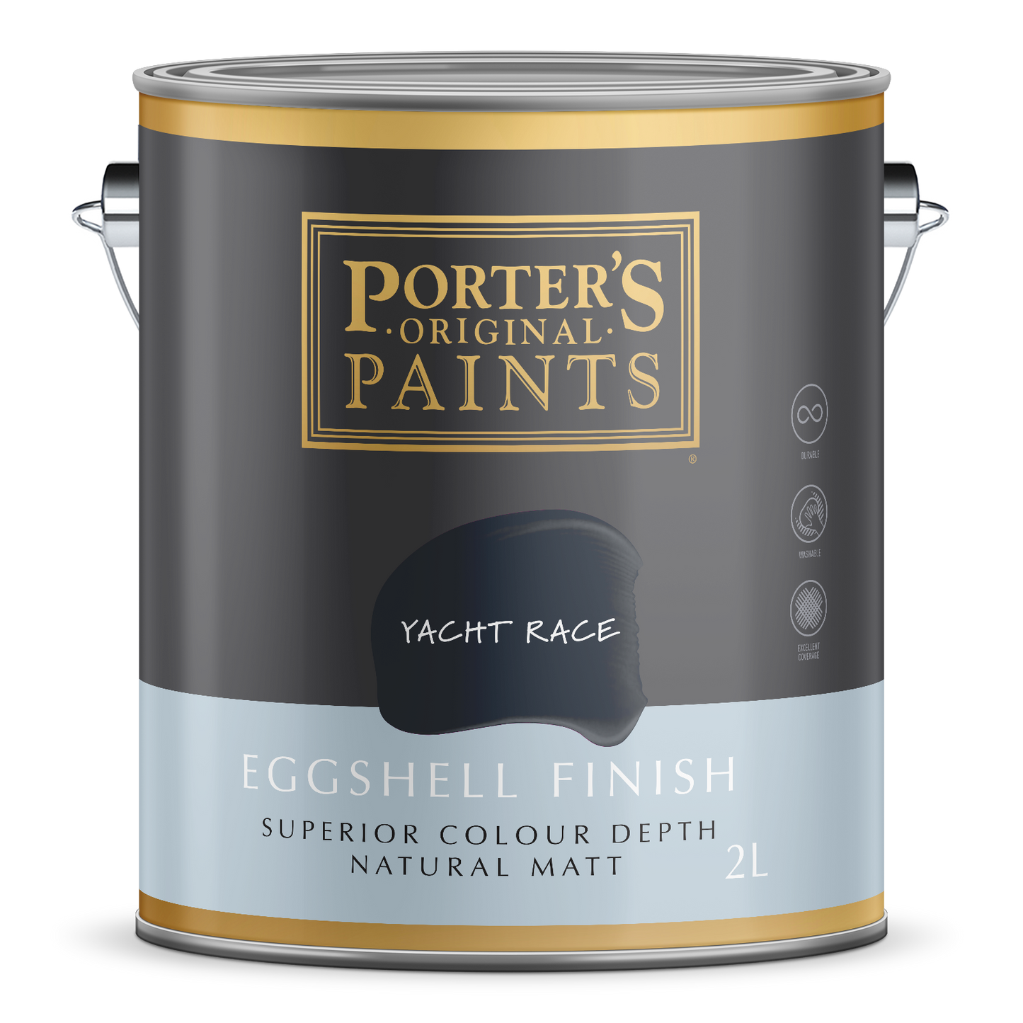 Porter's Yacht Race Eggshell Finish Paint - 2L