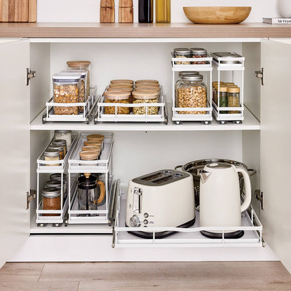 EzyStorage Förma 2-Tier Pull Out Drawer - 100 x 500mm - White