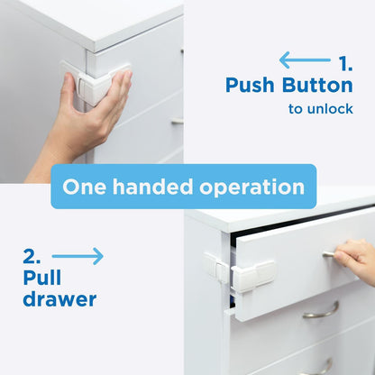 Perma Child Safety Corner Drawer Locks - 4 Pack