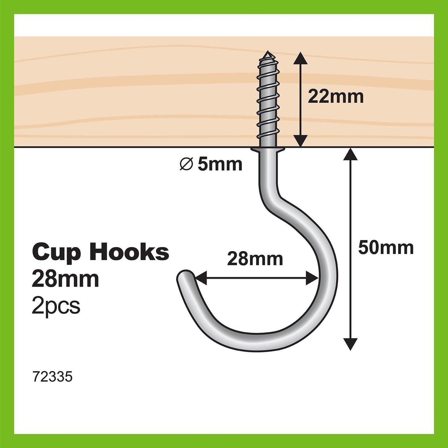 Everhang Cup Hook - 28mm