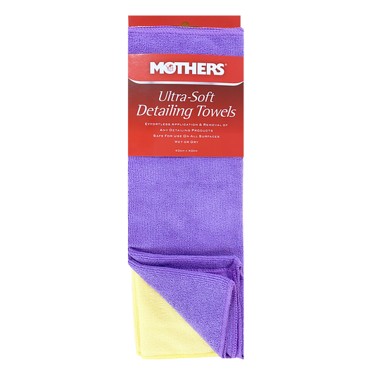 Mothers Ultra Soft Detailing Towels - 400mm - 4 Pack - Blue