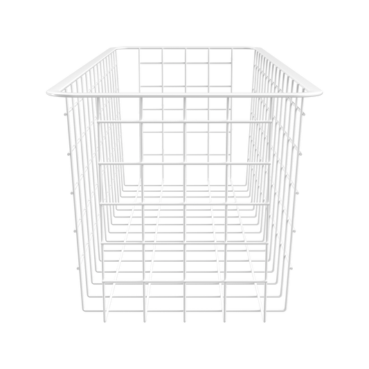 Flexi Storage White Wire Basket - 2 Runner - Half Width - Steel - Versatile