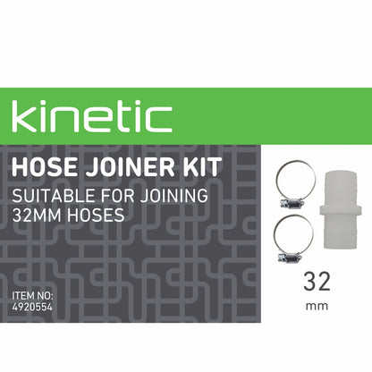 Kinetic 32mm Hose Joiner Kit - Polypropylene Carbon Steel - Reliable Connection