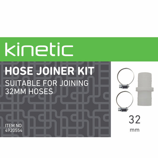 Kinetic 32mm Hose Joiner Kit - Polypropylene Carbon Steel - Reliable Connection