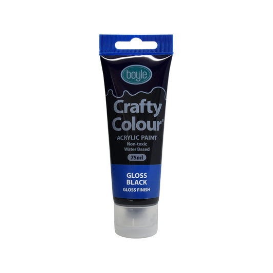 Boyle Crafty Colour Acrylic Paint - 75ml - Black