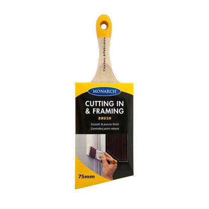 Monarch Cutting In & Framing Brush - 75mm - Synthetic Filament - Ergonomic Handle