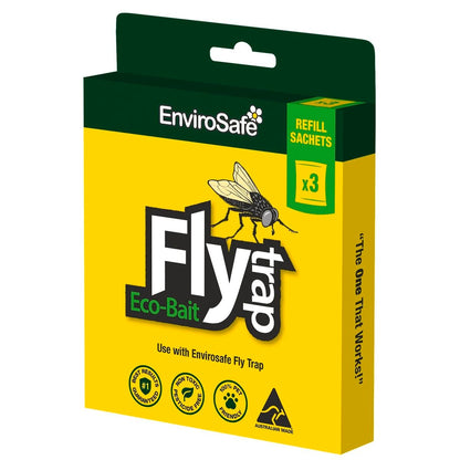 Envirosafe Fly Attractant - Food Grade - Non-Toxic - 3 Pack