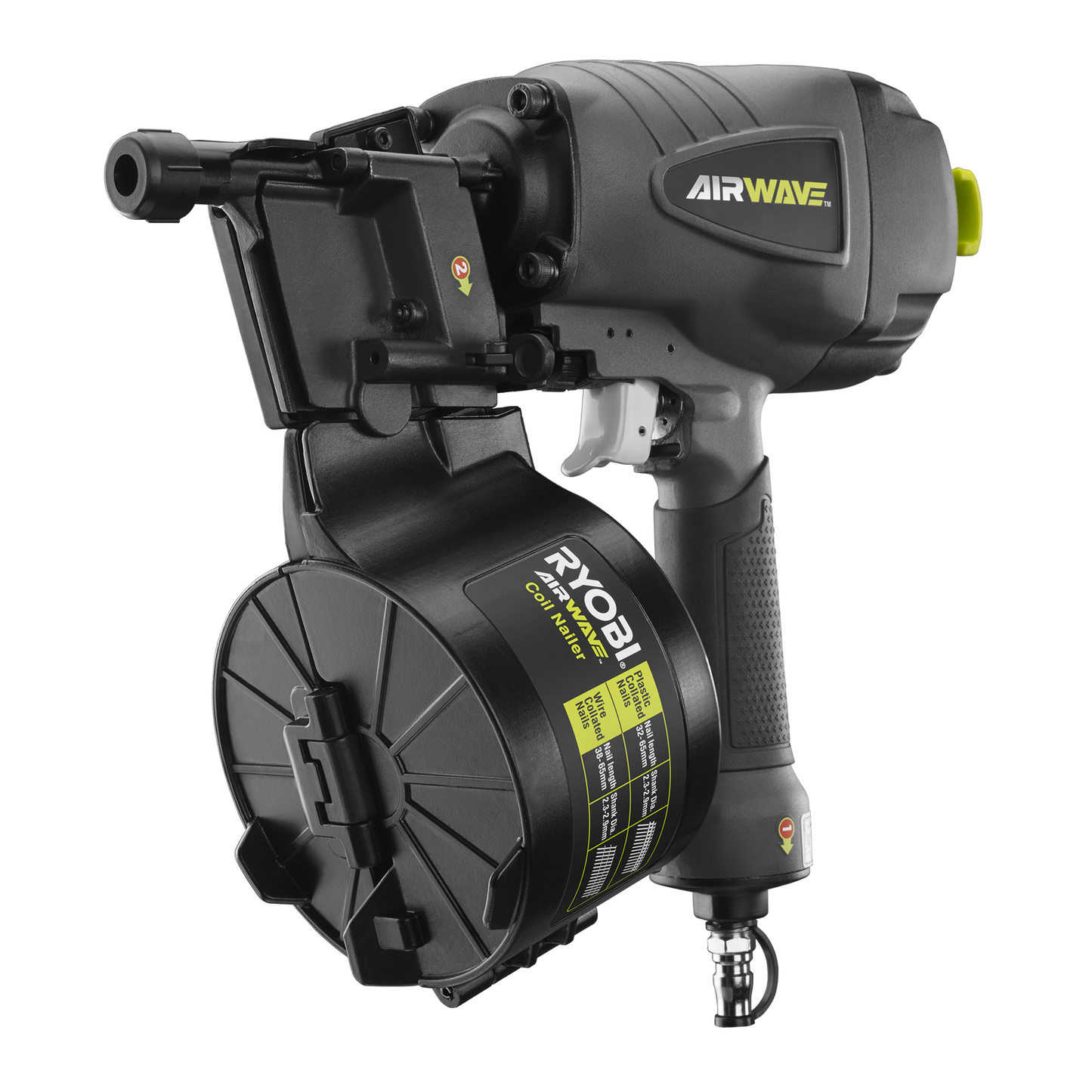 Ryobi Airwave Coil Nailer - 32-65mm