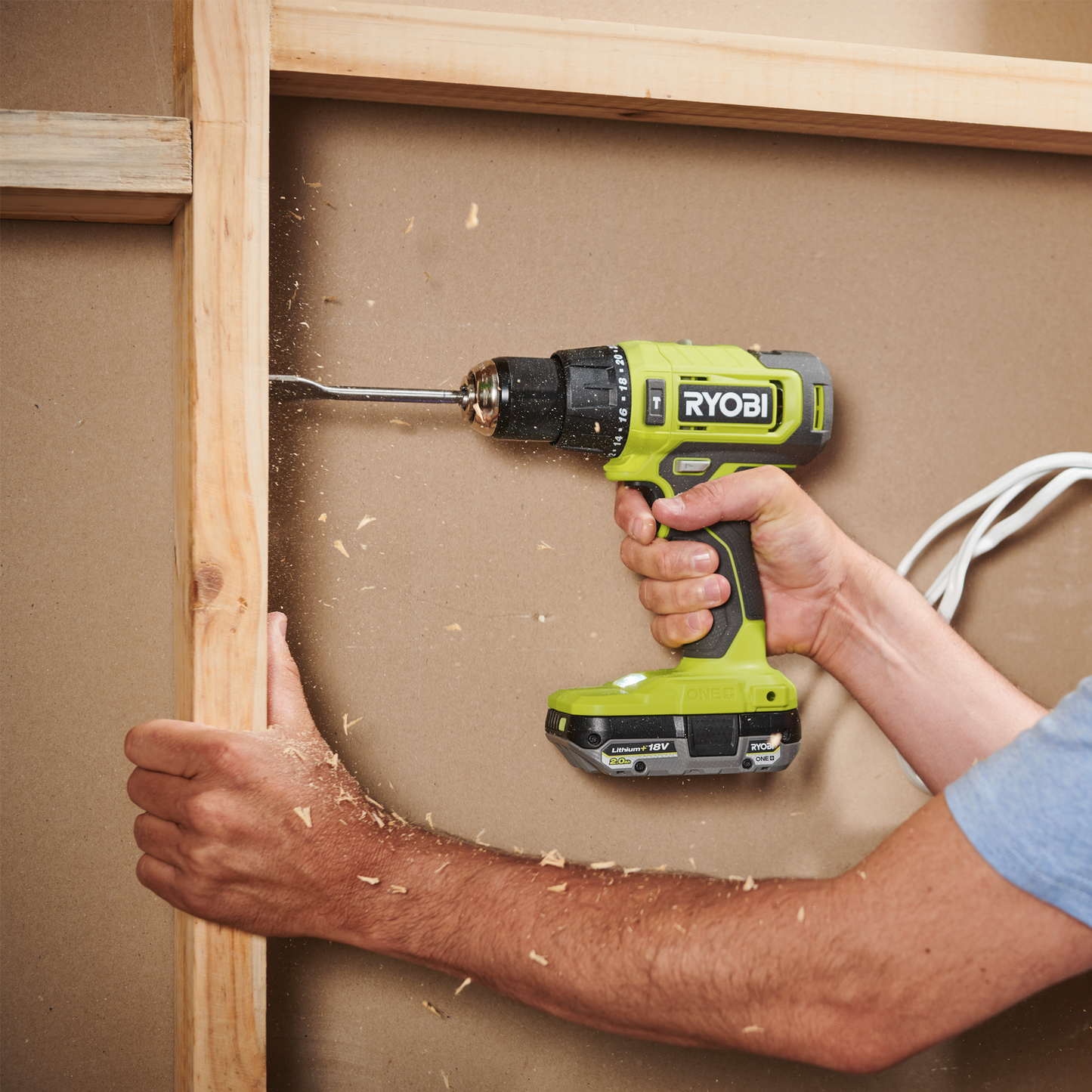 Ryobi ONE+ Hammer Drill Kit - 2Ah - 90 Accessories - 165 x 220 x 360mm