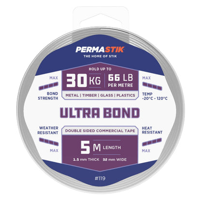 Permastik Ultra Bond Mounting Tape - 32mm x 5m