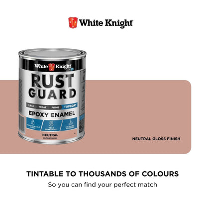 White Knight Rust Guard Epoxy Enamel - 1L - Gloss