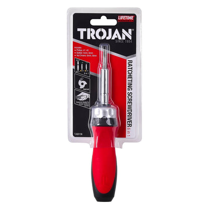Trojan Ratcheting Screwdriver - 6 in 1