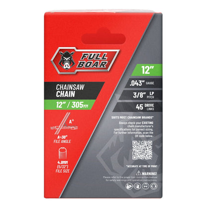 Full Boar Chainsaw Chain - 12" - 305mm - FBCSC-124345