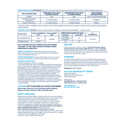Hy Clor Granular Pool Chlorine - 2kg - Calcium Hypochlorite - Algae Control
