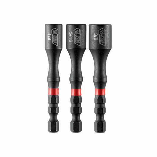 Full Boar Magnetic Impact Nut Setter 1/4-5/16-3/8" 3 Piece