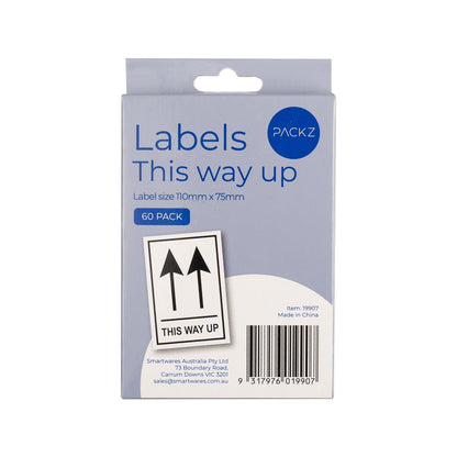 Packz This Way Up Label - 110 x 75mm - 60 Pack