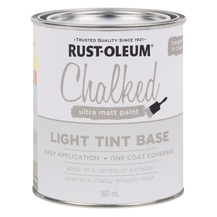 Rust Oleum Chalked Ultra Matt Paint Light Tint Base 887ml