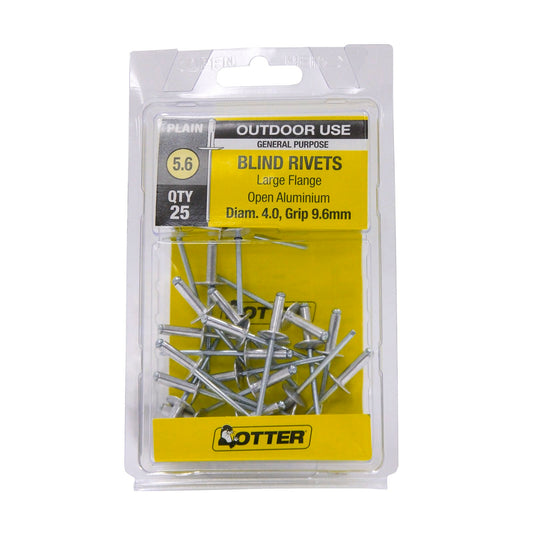 Otter Large Flange Rivets - 4.0 x 9.6mm - 25 Pack