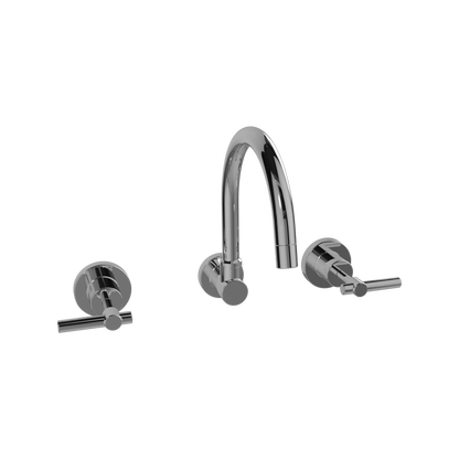 Ezyfix Chrome Modern Lever Wall Sink Set 3/4 Turn 5L Min Benefit