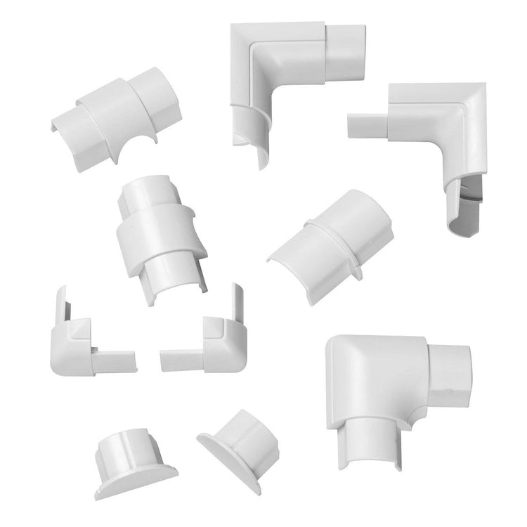 D-Line Smooth Fit Cable Cover Accessories White 10 Pieces