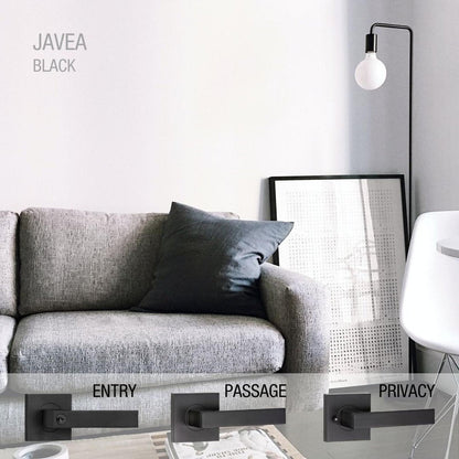 Lemaar Black Javea Entrance Set - 65mm Zinc - Durable - Secure