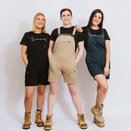 Green Hip All Women Shortalls - Gardener Green - Size 14