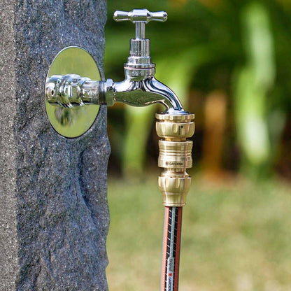 Gardena 13mm Brass Hose Connector - Solid Brass - Leak-Free - Durable