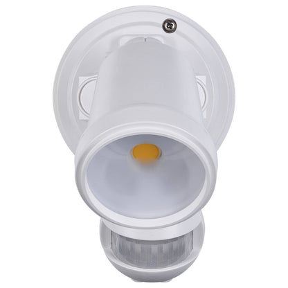 Brilliant Raptor III Single LED Sensor Light - 10W - 800 Lumens - White
