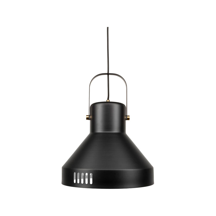 Brilliant Degraves 35cm Matte Black DIY Large Industrial Style Pendant Light