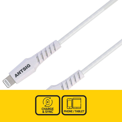 Antsig USB C to Lightning Cable - 1m - White