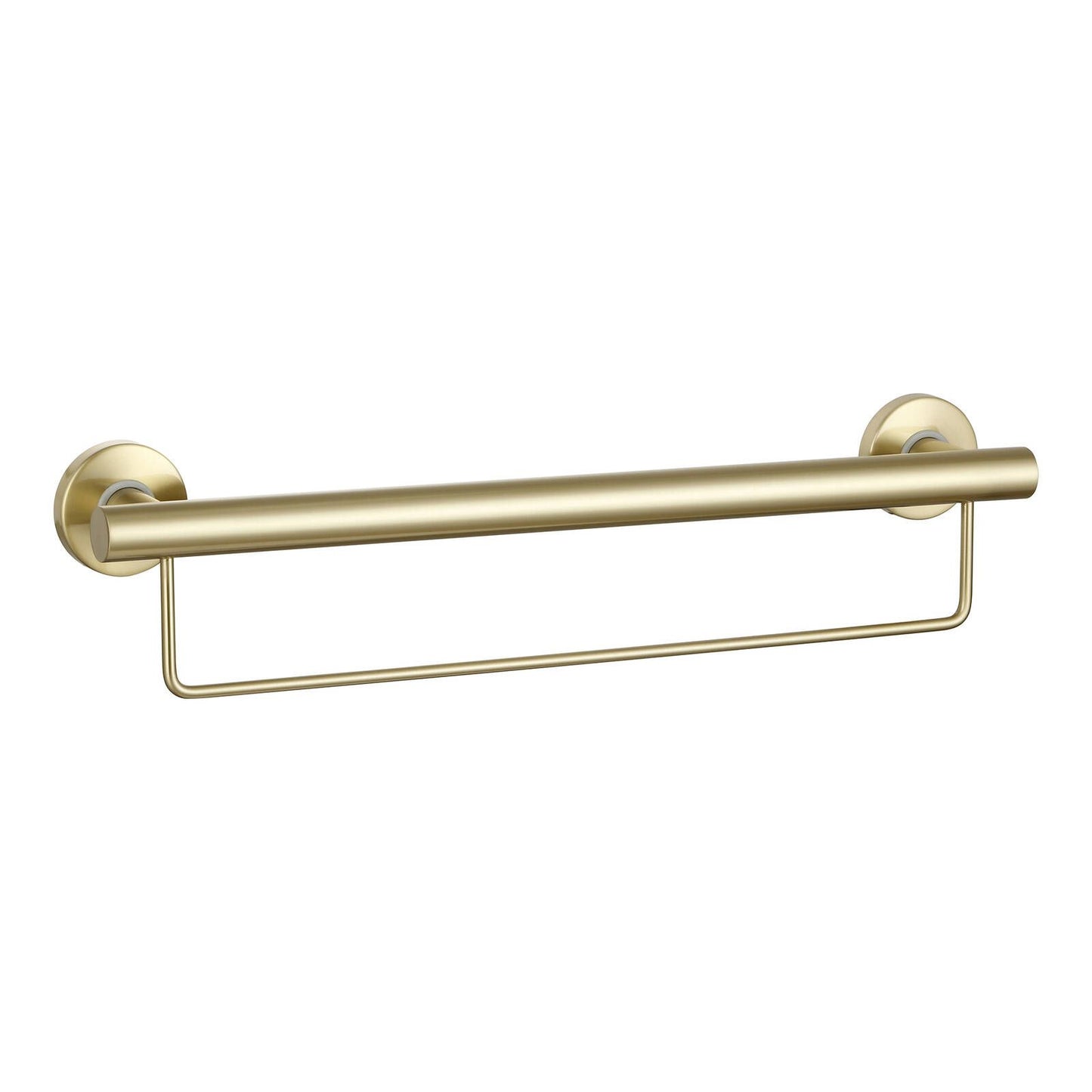 Evekare Towel Rail with Grab Rail - 600mm - Brushed Brass