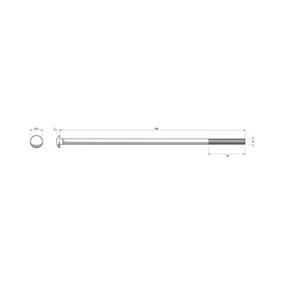 Zenith M12 x 400mm - Hot Dip Galvanised Cup Head Bolts & Nuts