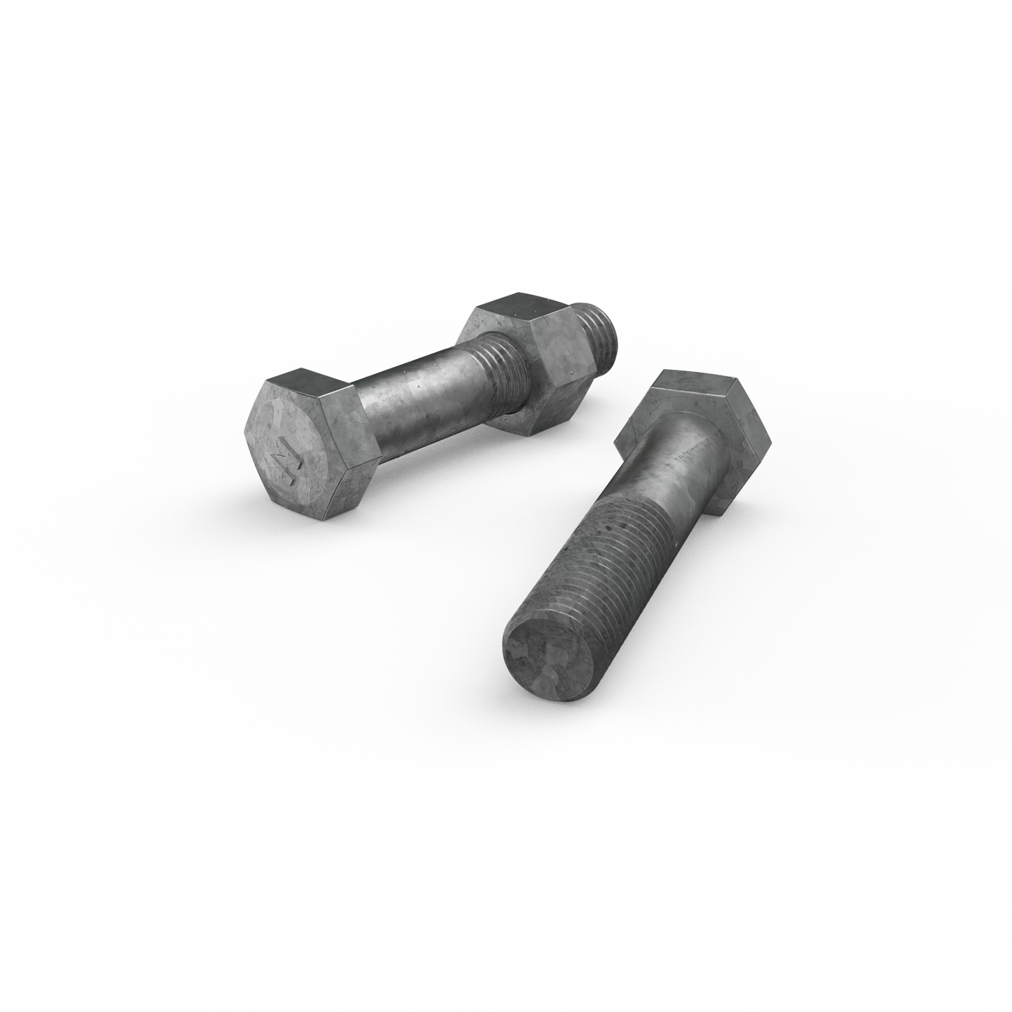 Zenith M16 x 75mm - Hot Dip Galvanised Hex Head Bolts & Nuts - 12 Pack
