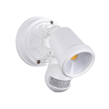 Brilliant Raptor III Single LED Sensor Light - 10W - 800 Lumens - White