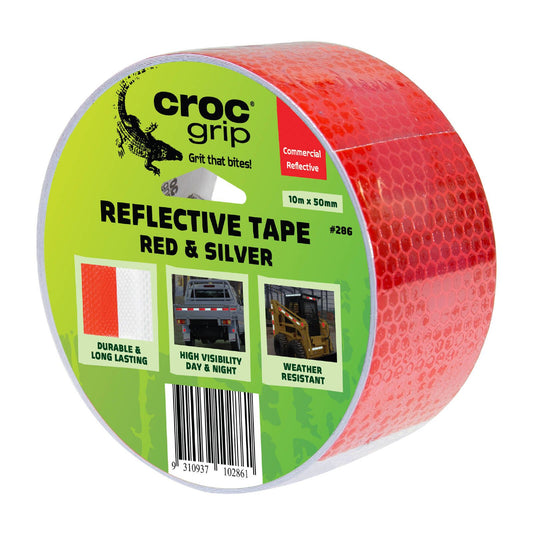 Croc Grip Reflective Safety Tape - 10m x 50mm
