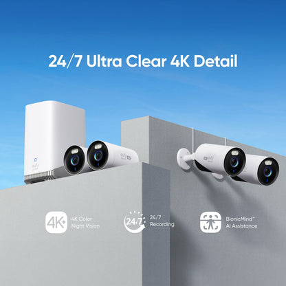 Eufy Security Professional e330 Camera System - 4K - 4 Cameras - 1TB