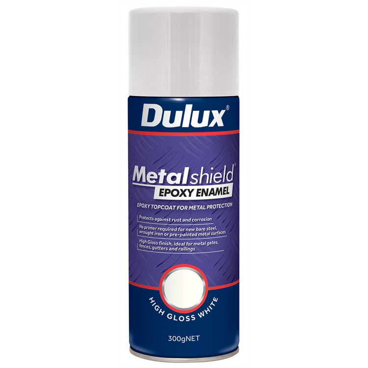 Dulux Metalshield Epoxy Enamel Gloss Spray Paint - 300g - White