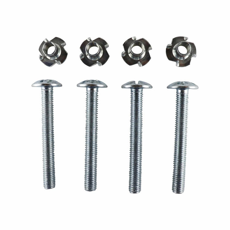 Everhang M10 Zinc Plated Tee Nut and Bolt 4 Pack - Durable Steel Fasteners