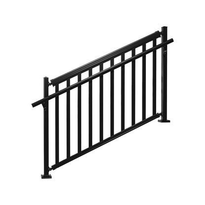 Peak Black Aluminium Deck Balustrade Brackets And End Caps - 3 Pack