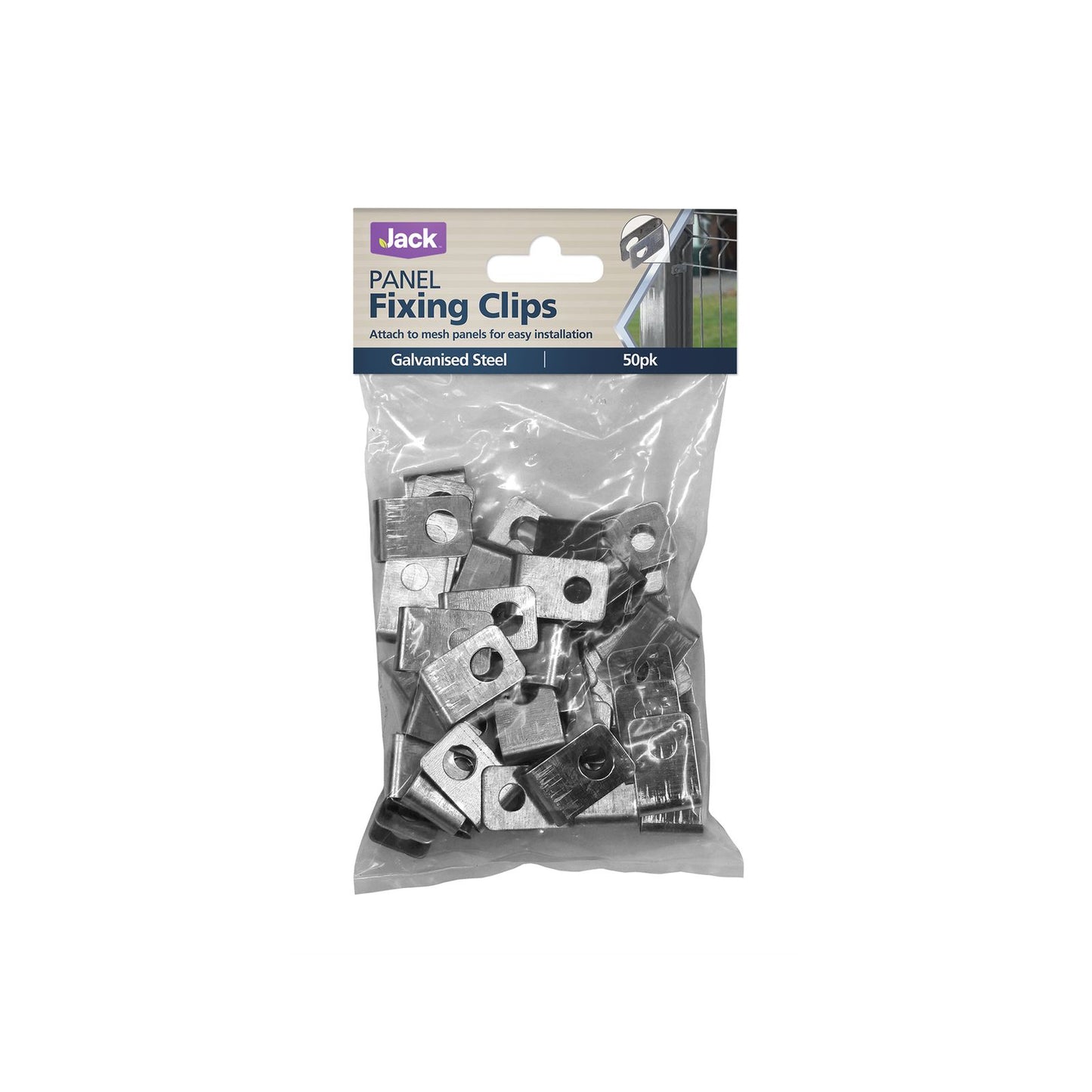 Jack Panel Fixing Clips - 50 Pack