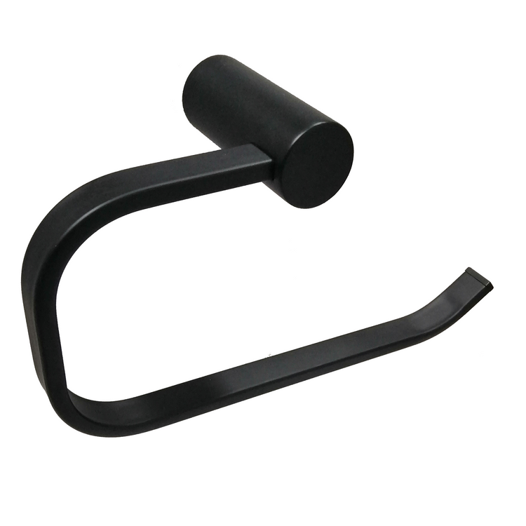 Barelli Matte Black Ambiente Single Towel Ring Black