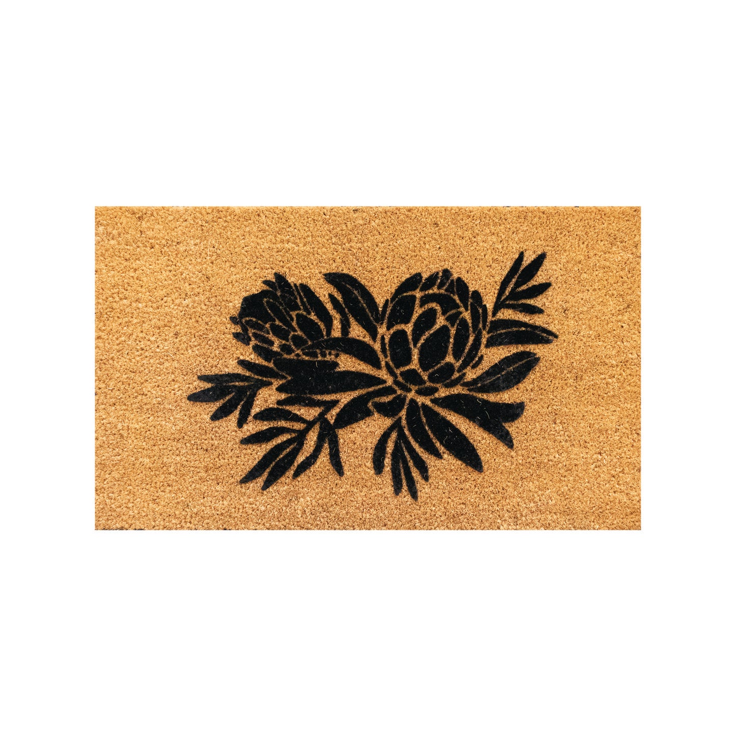 Madras Link Coir Door Mat - 40 x 70cm - Black