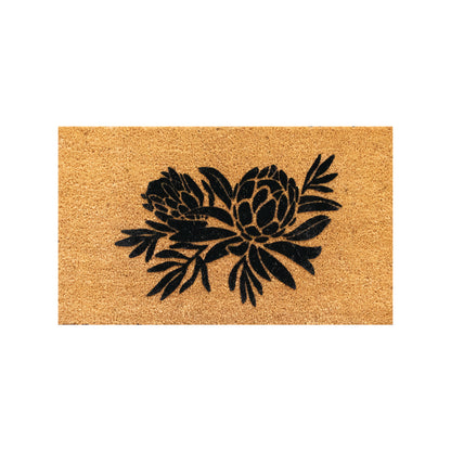 Madras Link Coir Door Mat - 40 x 70cm - Black