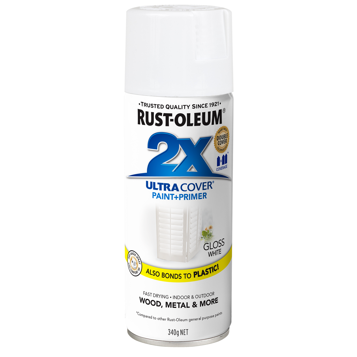 Rust-Oleum 2X Gloss White Spray Paint - 340g