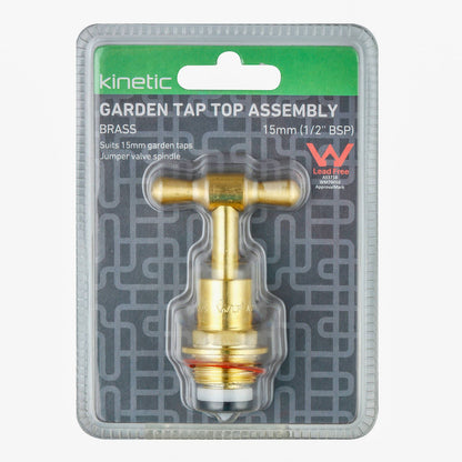 Kinetic 15mm Brass Garden Tap Top Assembly